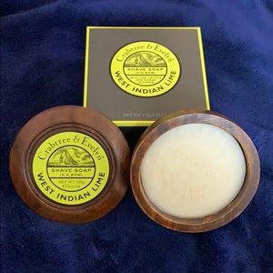 Crabtree & Evelyn Shave Soap in a Wooden Bowl